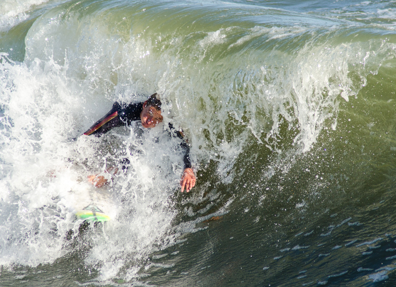 flagler fl, surfer riding wave in surf series