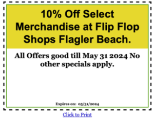 flagler fl, may 2024 coupon flip flop shops flagler beach
