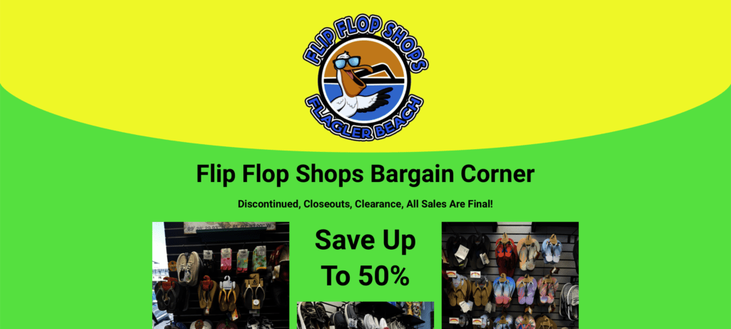 flagler fl, flip flop shops specials, bargain corner