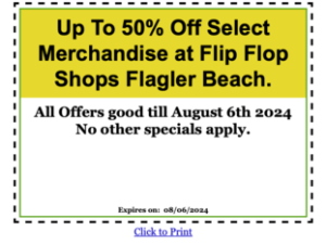 flagler fl, flip flop shops august coupon
