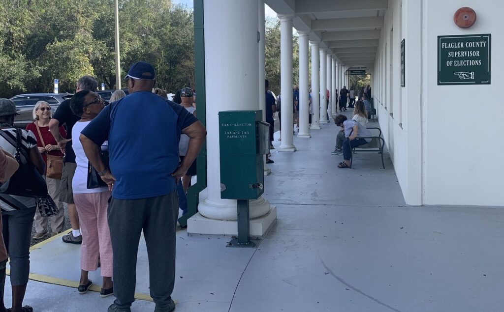 flagler fl flagler county fl early voting, waiting in line flagler county fl